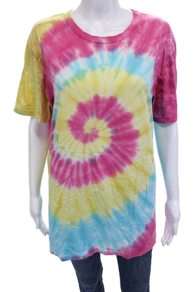 Chaser Unisex Basic Jersey T-Shirt Pink Cotton Crew Neck Short Sleeve Size L