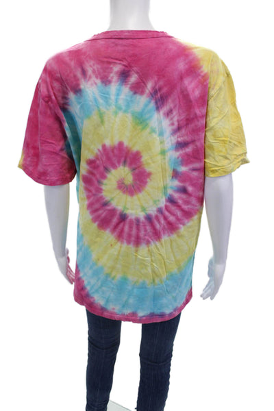 Chaser Unisex Basic Jersey T-Shirt Pink Cotton Crew Neck Short Sleeve Size L