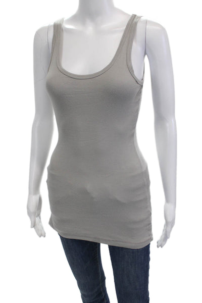 Crown Jewel Womens Basic Camisole Gray Sleeveless Size M