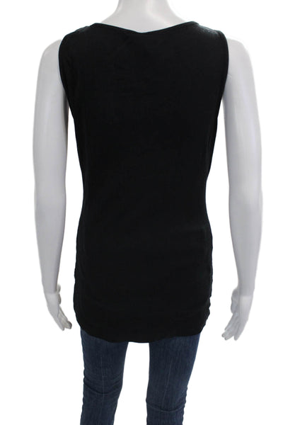 Sweaty Betty Womens Basic Black Cotton Sleeveless Tank Round Neck Size L