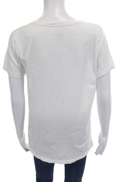 J Crew Womens Basic V-Neck Cotton Short Sleeve T-Shirt Size M