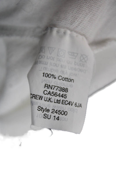 J Crew Women Basic Jersey V-Neck Short Sleeve Cotton T-Shirt White Size M