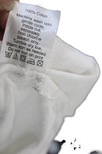 J Crew Women Basic Jersey V-Neck Short Sleeve Cotton T-Shirt White Size M