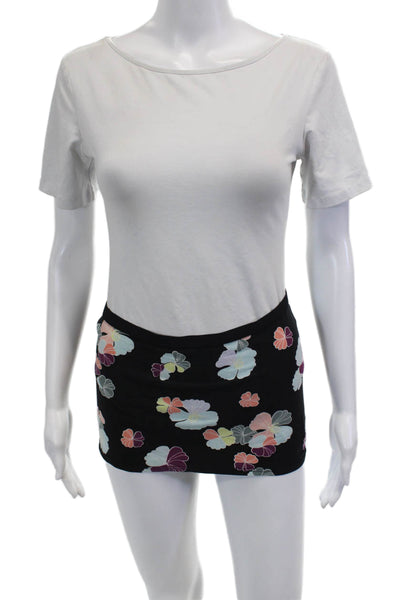 Calvin Klein Women Mini Black Floral Skirt Size M