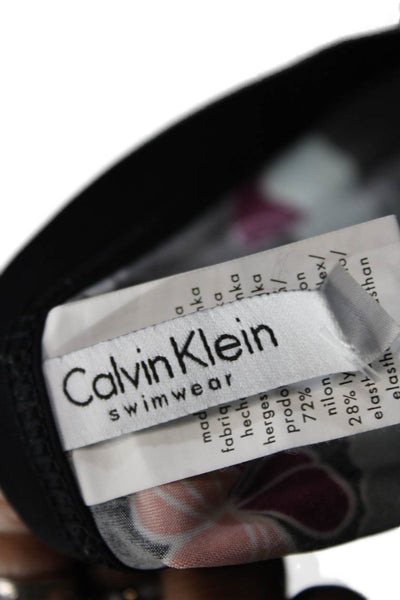 Calvin Klein Women Mini Black Floral Skirt Size M