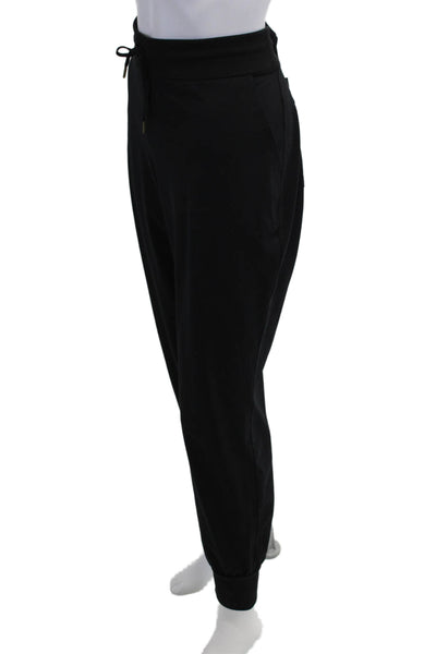 Athleta Womens Jogger Sweatpants Black Drawstring 86% Polyester Size L Tall