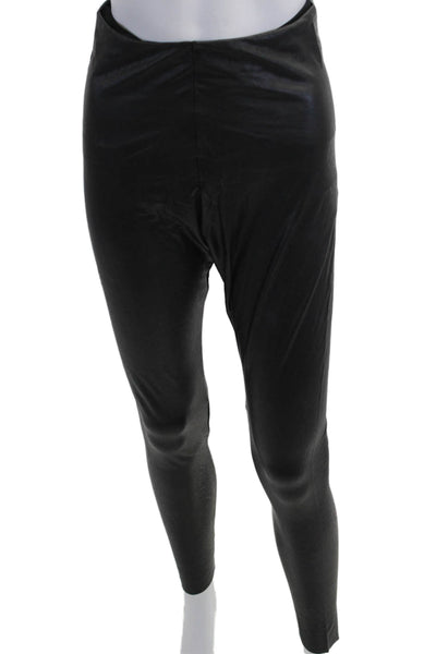 Commando Womens Ankle Jegging Biker Black Polyester Spandex Size L