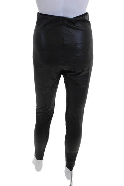 Commando Womens Ankle Jegging Biker Black Polyester Spandex Size L