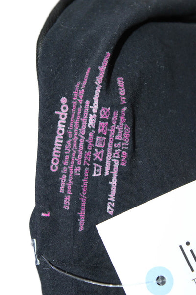 Commando Womens Ankle Jegging Biker Black Polyester Spandex Size L