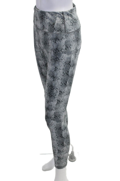 Spiritual Gangster Womens Ankle Jeggings Animal Print Black Size L