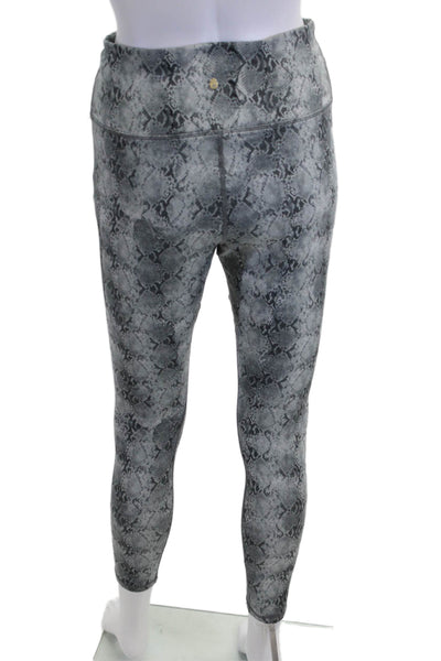 Spiritual Gangster Womens Ankle Jeggings Animal Print Black Size L