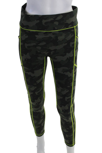 All Access Women Ankle Jeggings Black Army Camo 50% Nylon 50% Spandex Size L