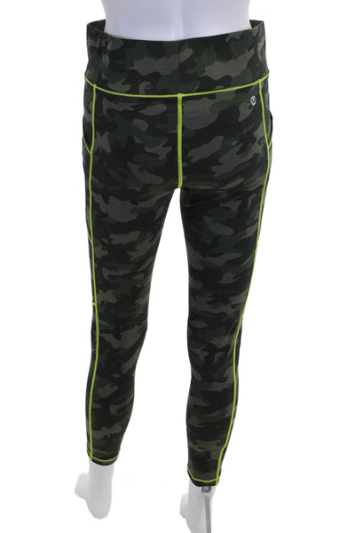 All Access Women Ankle Jeggings Black Army Camo 50% Nylon 50% Spandex Size L