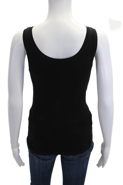 Hanro Womens Basic Black Tank Round Neck Micro Polyamide Size L