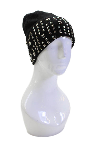 Michael Michael Kors Women's Studs Knit Beanie Hat Black One Size