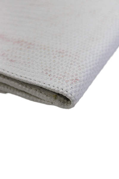 Lambertson Truex Womens Lizard Card Slot Detail Long Wallet White