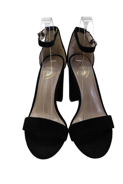 Sam Edelman Womens Open Toe Ankle Strap High Heels Black Size 8.5