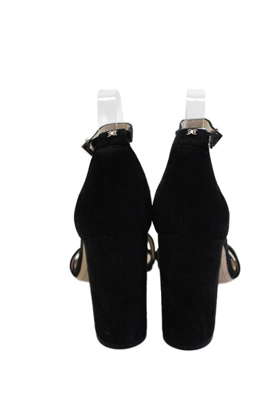 Sam Edelman Womens Open Toe Ankle Strap High Heels Black Size 8.5