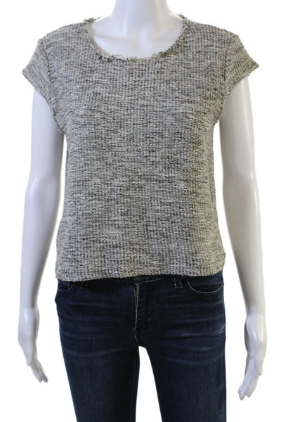 Drew Womens Basic T-Shirt Gray Crew Neck Sleeveless Size M