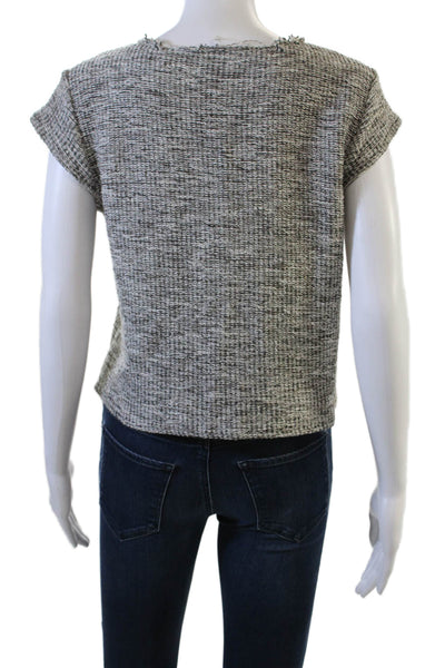 Drew Womens Basic T-Shirt Gray Crew Neck Sleeveless Size M