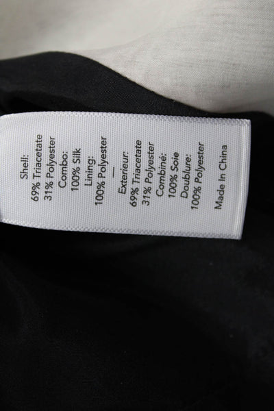 Elizabeth & James Women Black Tank Round Neck Zip Triacetate Blend Size S