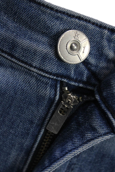 3x1 Womens Cropped Straight Blue Jeans Size 27
