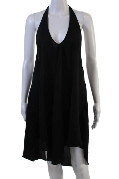 6 Shore Road Women Slip Dress Black V-Neck Sleeveless Mini Tie Size M