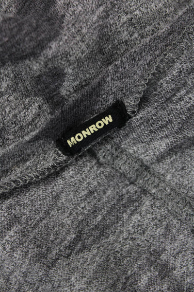 Monrow Womens V Neck Camo Jersey T Shirt Short Sleeve Dark Gray Size M