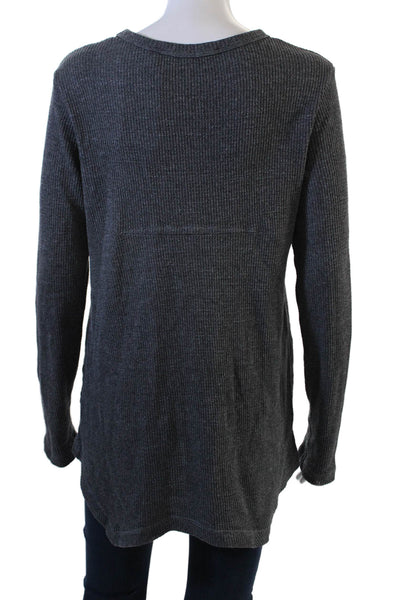 Wilt Womens V-Neck Pullover Sweater Long Sleeve Dark Gray Size L