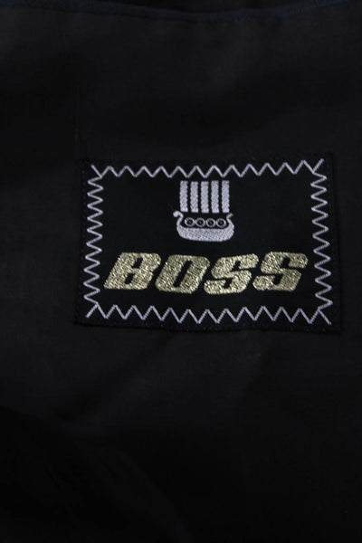 BOSS Mens Dark Gray Striped New Wool 2 Piece Suit Long Sleeve Size 42