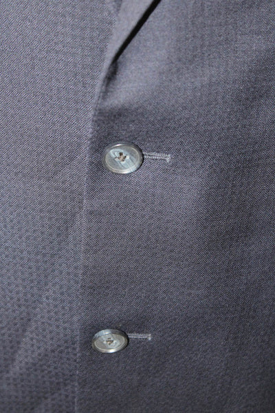 Spurr Mens 2 Piece Dark Blue Wool Suit Button Collared Size 46