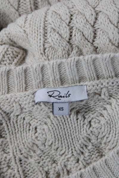 Rails Womens Beige Pullover Sweater Crew Neck Long Sleeve Size XS