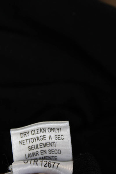 BCBGMAXAZRIA Women Sweater Dress Black V Neck Silk Cotton Long Sleeve Size M