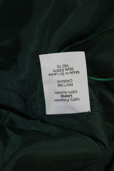 J Crew Womens A-Line Mini Skirt Green Polyester Solid Size 6