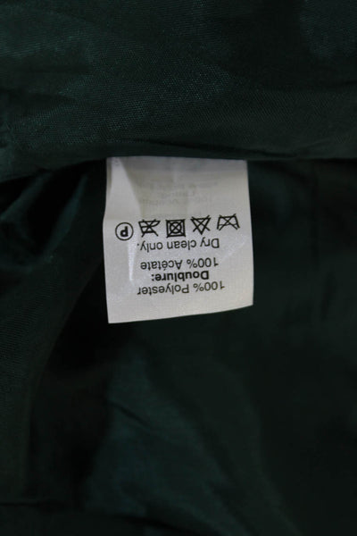 J Crew Womens A-Line Mini Skirt Green Polyester Solid Size 6