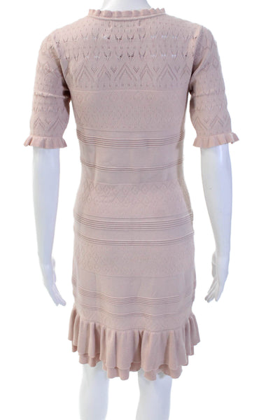 Bailey 44 Womens Sweater Dress Pink Short Sleeve Crew Neck Size S