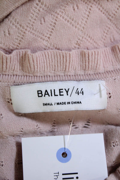 Bailey 44 Womens Sweater Dress Pink Short Sleeve Crew Neck Size S