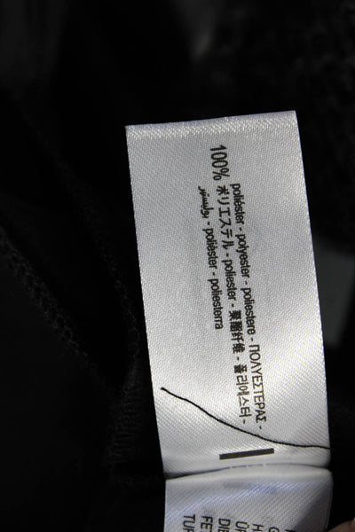 Zara Women Bomber Jacket Black Polyester Button High Neck Long Sleeve Size XS