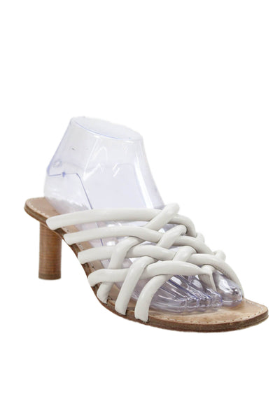Rag & Bone Women's Toe Loop Strappy Slides Sandals White Size 39.5