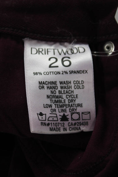 Driftwood Womens Black Mid Rise Skinny Ankle Jeans Size 26