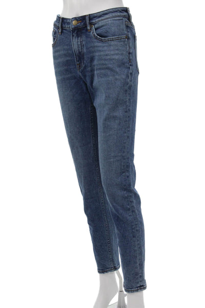 Driftwood Womens Ankle Straight Mid Rise Blue Jeans Size 27