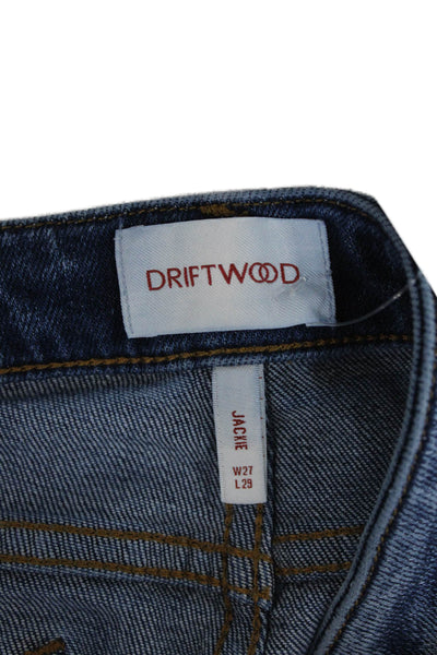 Driftwood Womens Ankle Straight Mid Rise Blue Jeans Size 27