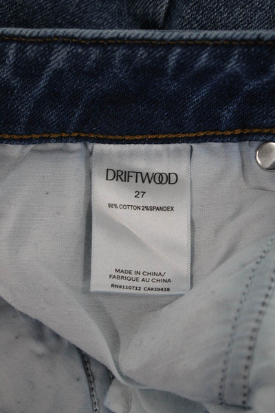 Driftwood Womens Ankle Straight Mid Rise Blue Jeans Size 27