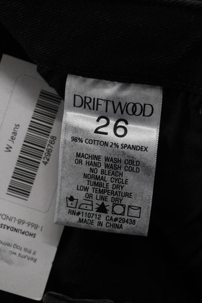 Driftwood Womens Bootcut Jeans Dark Gray Mid Rise Tall Size 26