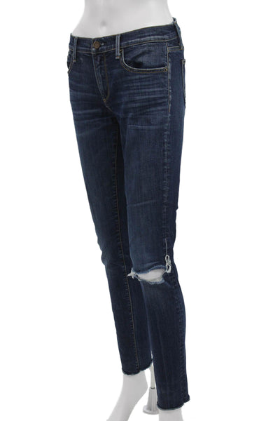 Driftwood Women Ankle Skinny Dark Blue Mid Rise Jeans Size 26