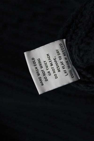 525 America Unisex Full Zip Dark Blue Cotton Crew Neck Sweater Size M