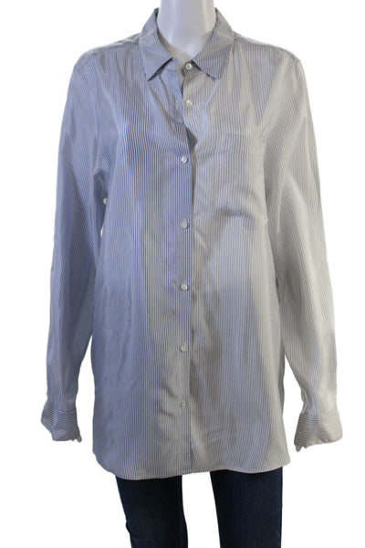 T Alexander Wang Women Striped Buttonup Viscose Longsleeve Maternity Size 4