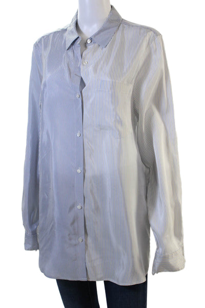 T Alexander Wang Women Striped Buttonup Viscose Longsleeve Maternity Size 4