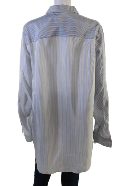 T Alexander Wang Women Striped Buttonup Viscose Longsleeve Maternity Size 4