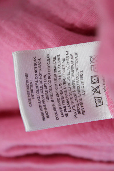 The Westside Women Boho Pink Cotton Button Up Blouse Size M